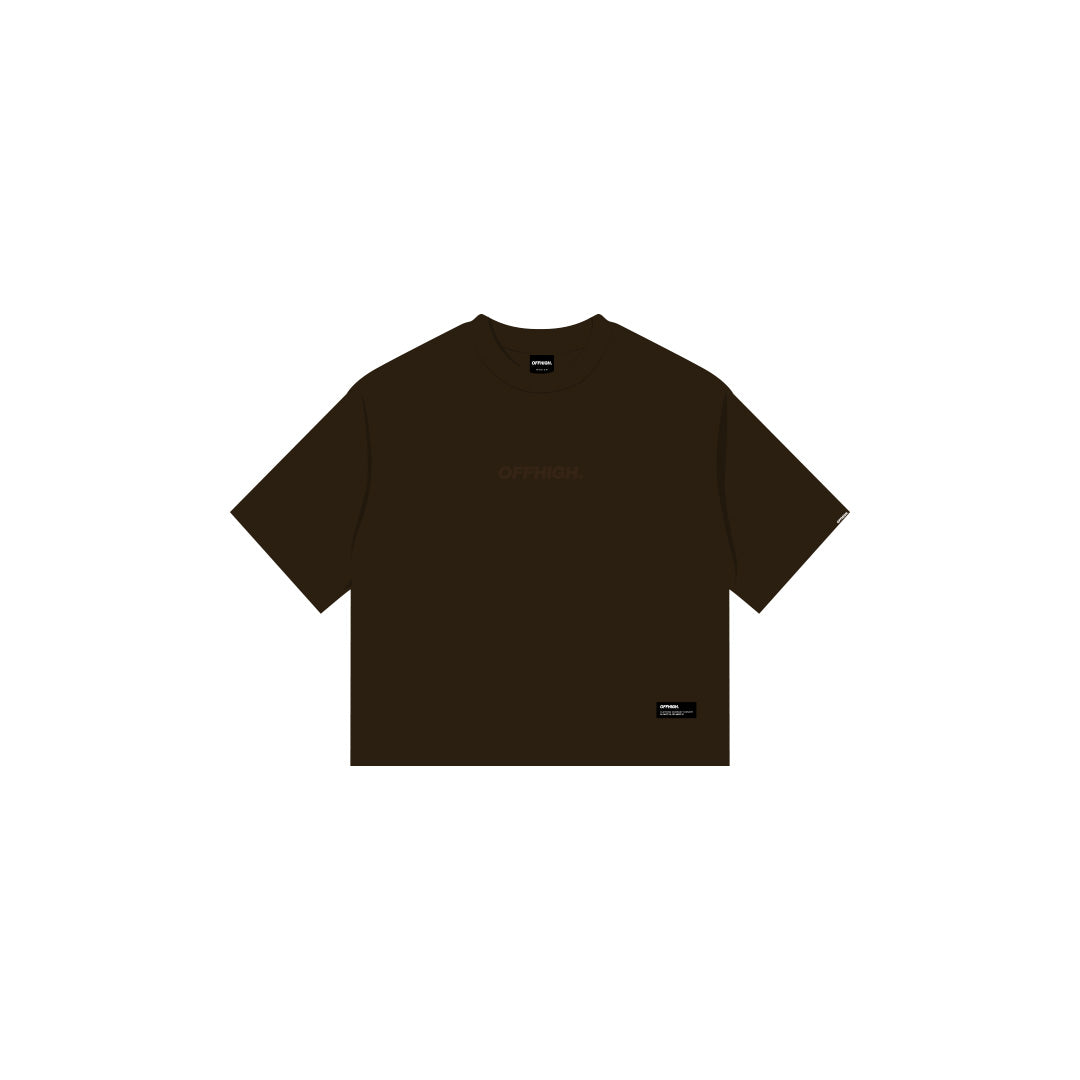 OFFHIGH SHADOW THREAD CHOCO TSHIRT (BOXY FIT)