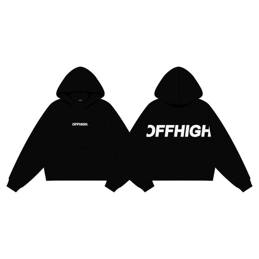 OFFHIGH OG PULL OVER BLACK HOODIE