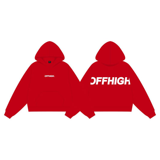 OFFHIGH OG PULL OVER RED HOODIE