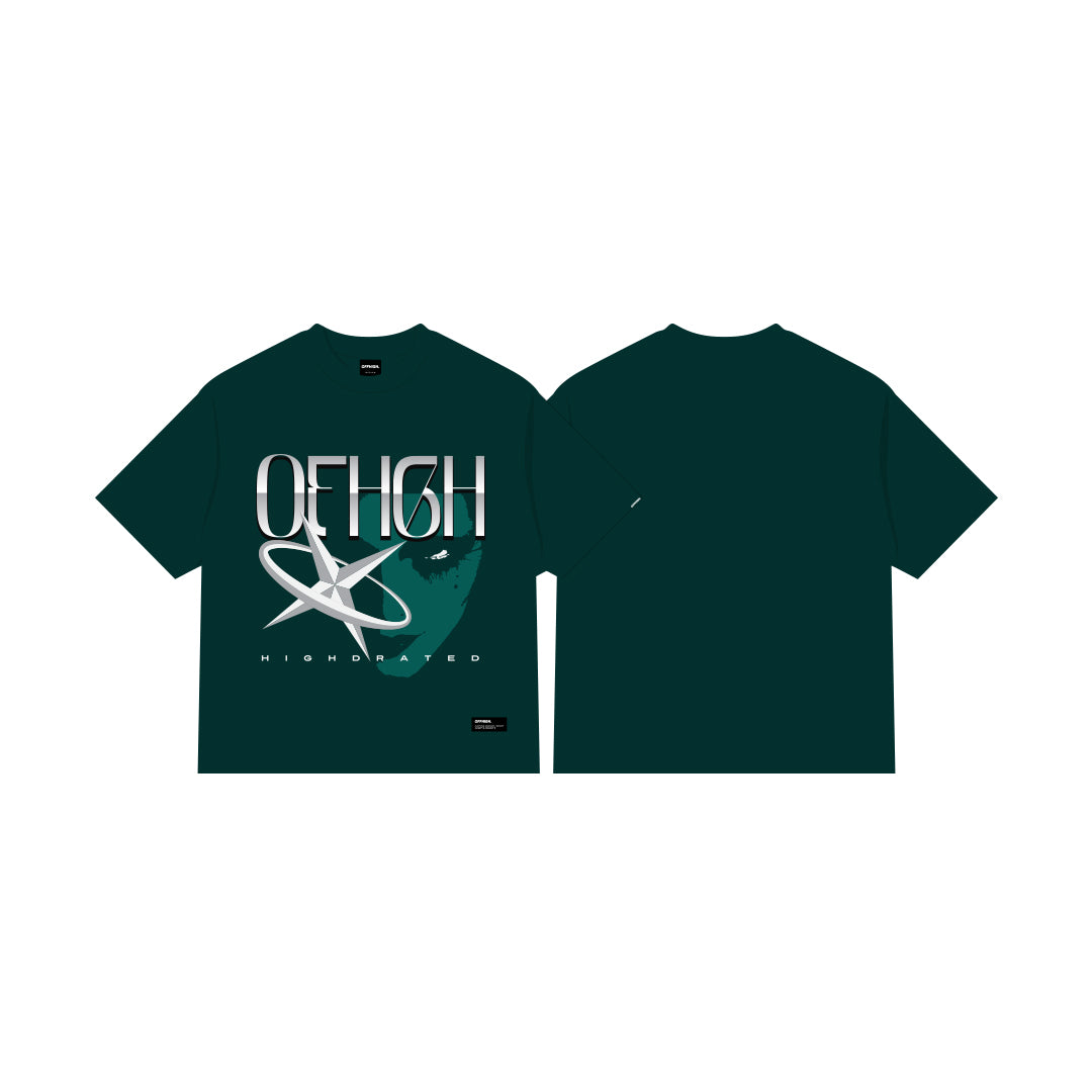 OFFHIGH HIGHDRATED  MOSS GREEN TSHIRT