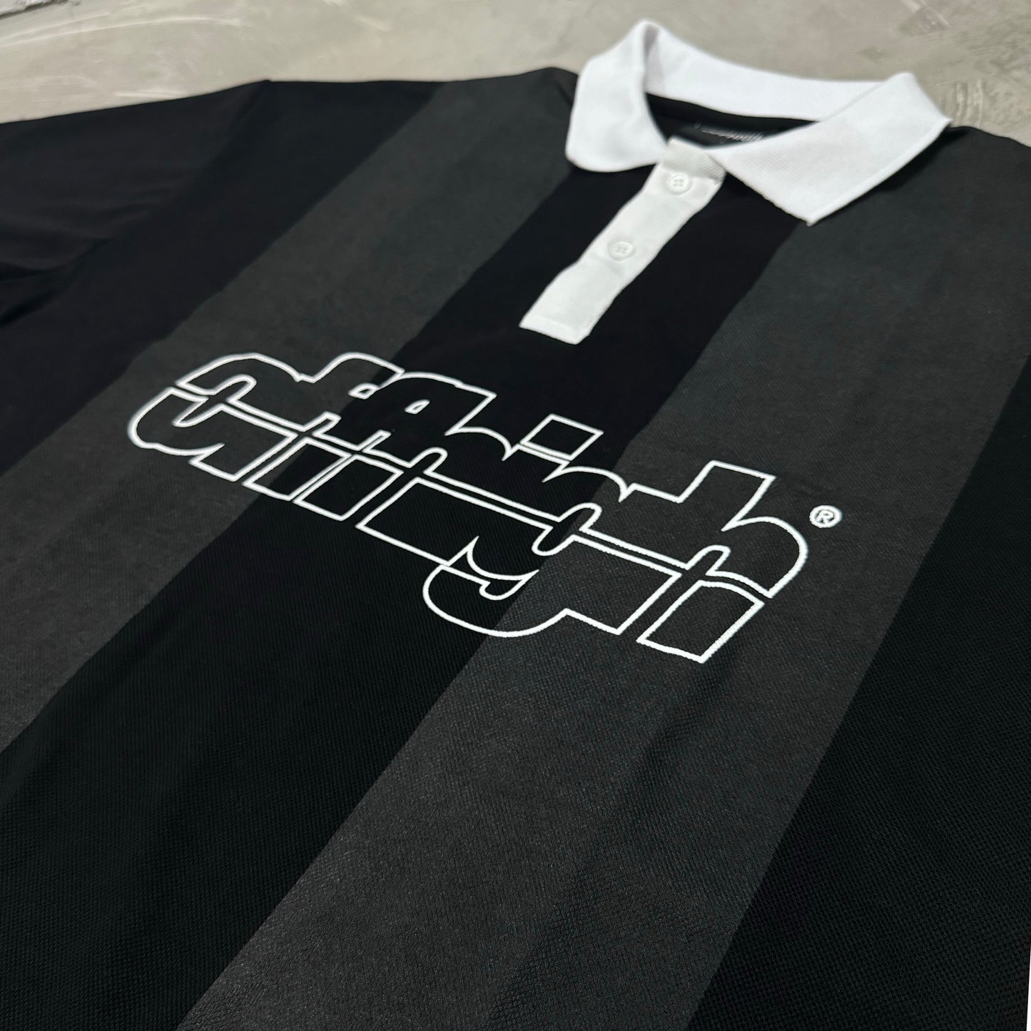 OFFHIGH THRIVE BOXY FIT POLO SHIRT BLACK