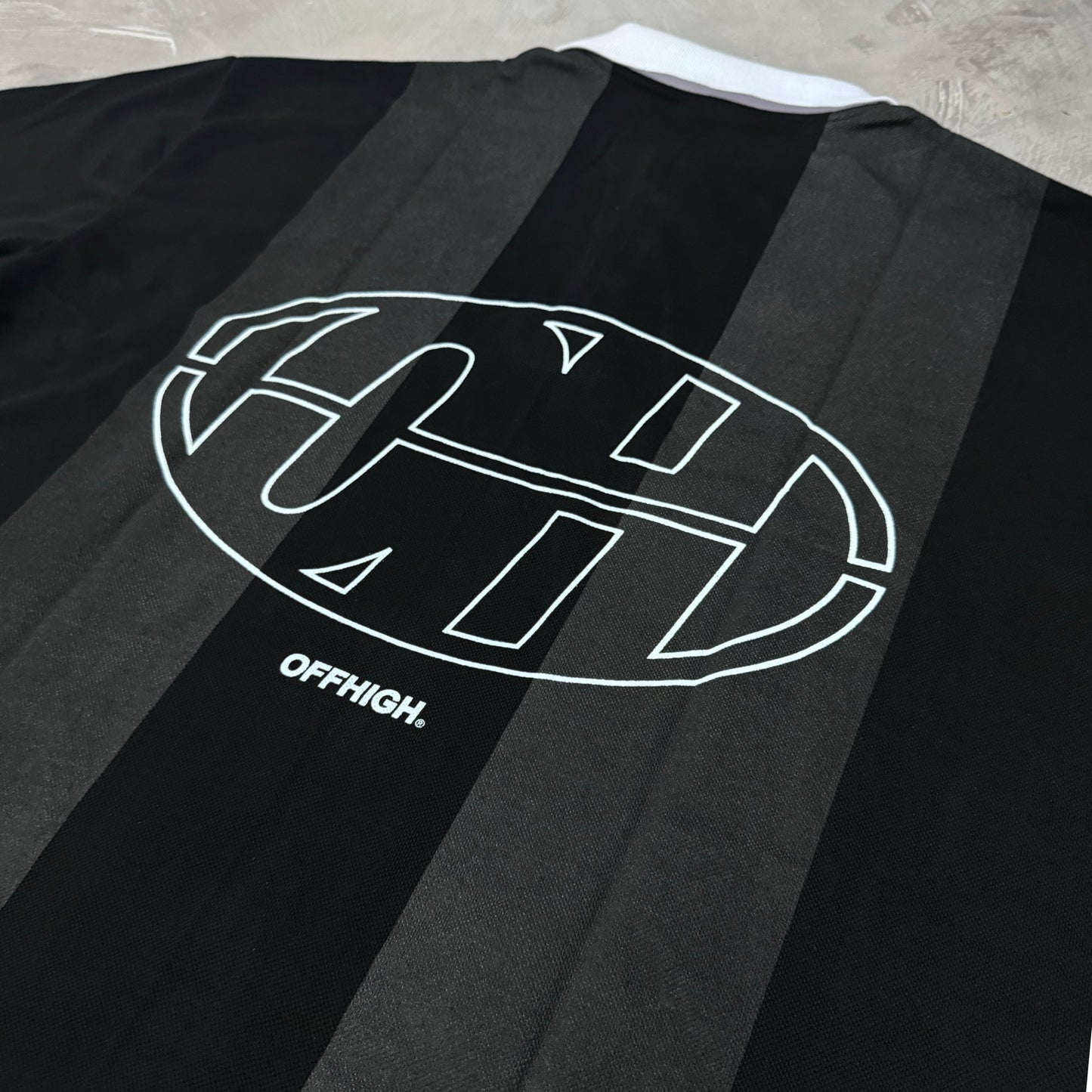 OFFHIGH THRIVE BOXY FIT POLO SHIRT BLACK