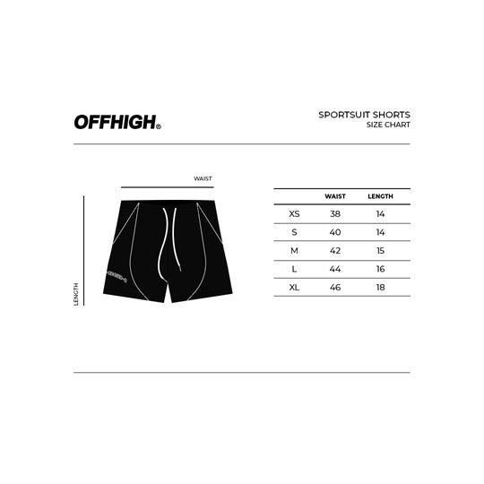 OFFHIGH LIGHT TRACK BLACK SHORT