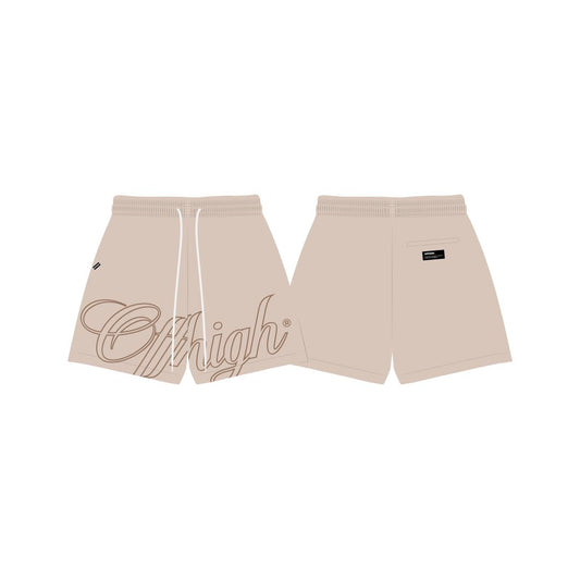 OFFHIGH SCRIPT CREAM MESH SHORT (NEW FIT)
