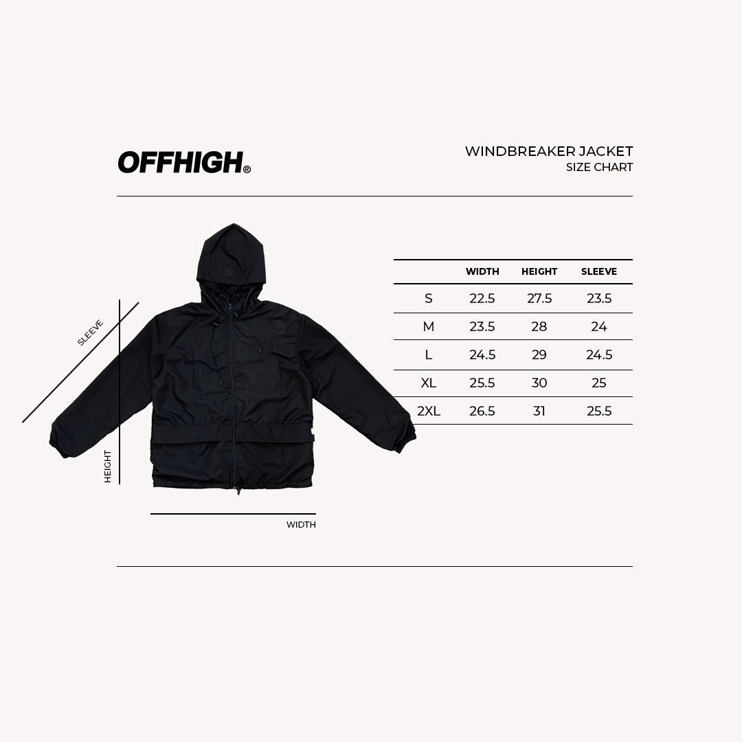 OFFHIGH HARBOR BLACK WINDBREAKER