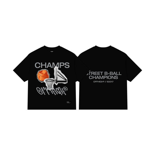 OFFHIGH STREET CHAMPS BLACK TSHIRT