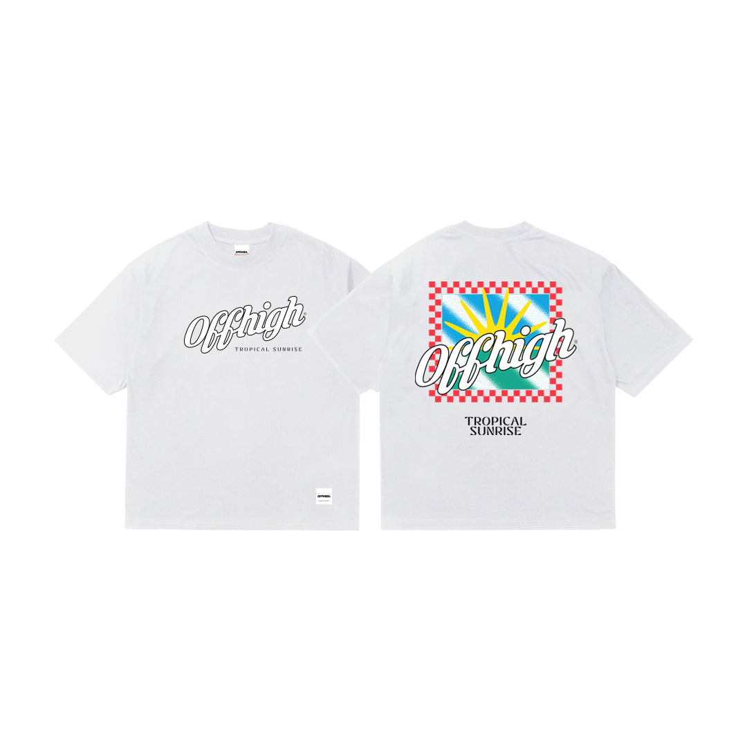OFFHIGH TROPICAL SUNRISE WHITE TSHIRT
