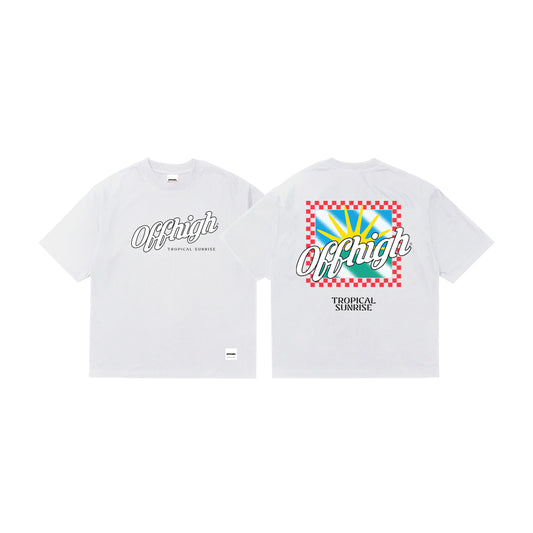 OFFHIGH TROPICAL SUNRISE WHITE TSHIRT