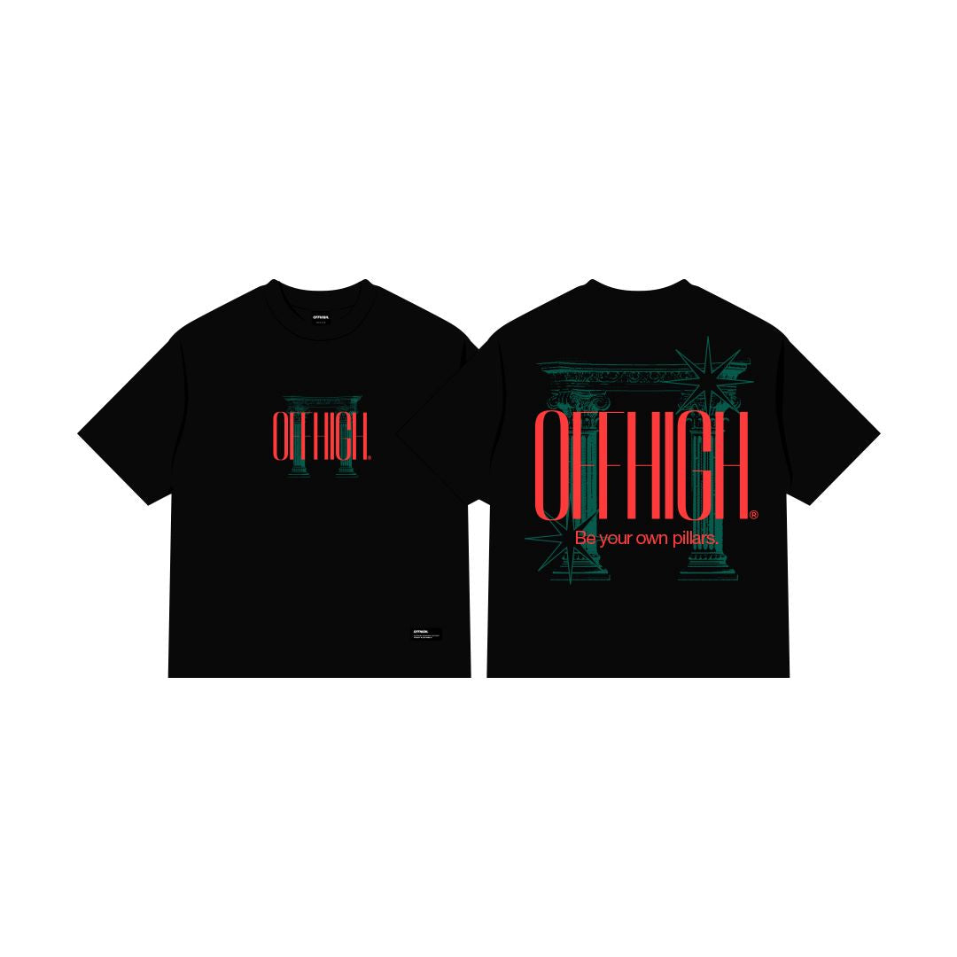 OFFHIGH PILLARS BLACK TSHIRT