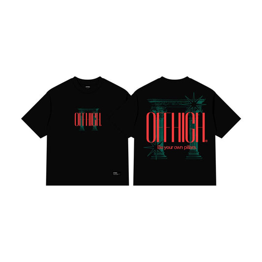 OFFHIGH PILLARS BLACK TSHIRT
