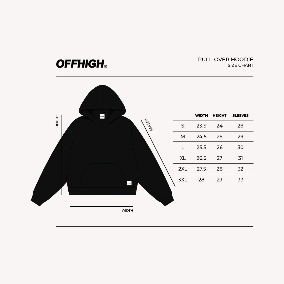 OFFHIGH OG PULL OVER PINK HOODIE