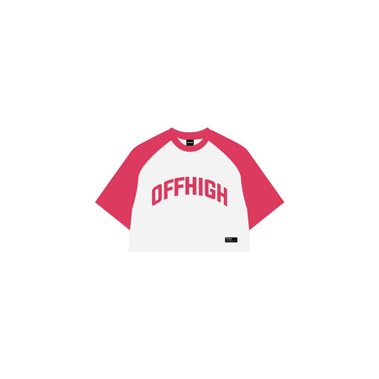 OFFHIGH RAGLAN SALMON CROP TSHIRT