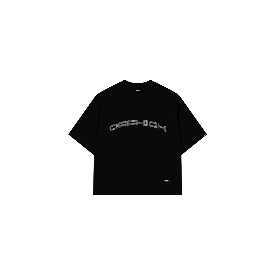 OFFHIGH RHINESTONES BLACK TSHIRT