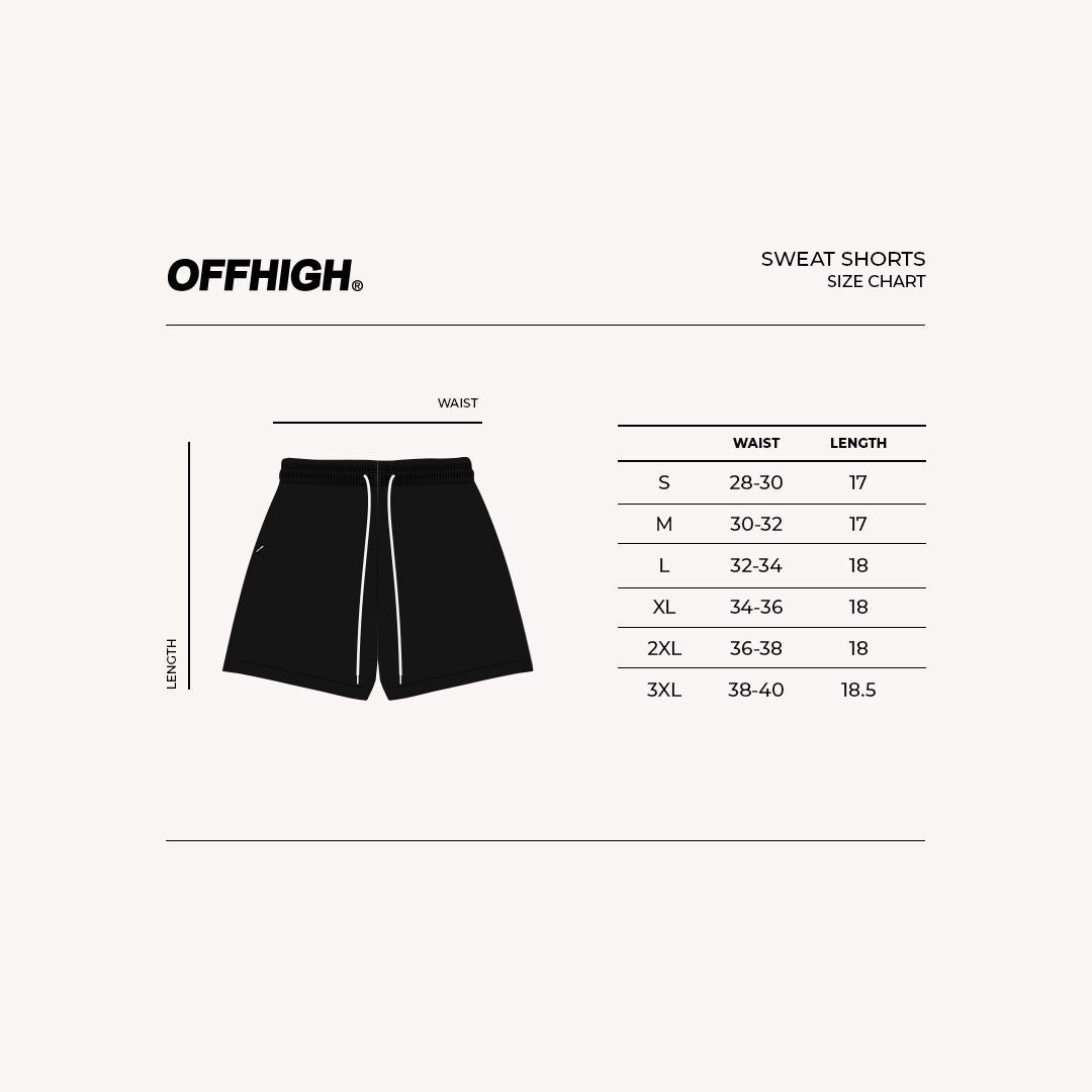 OFFHIGH SPRINT BLACK SWEAT SHORTS