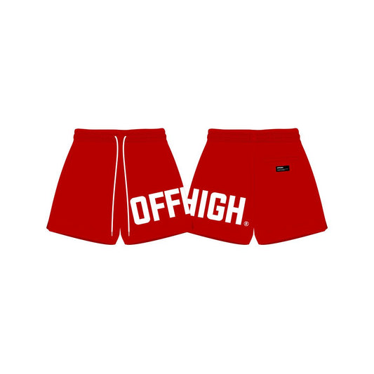 OFFHIGH  BLAZE  RED  SHORTS