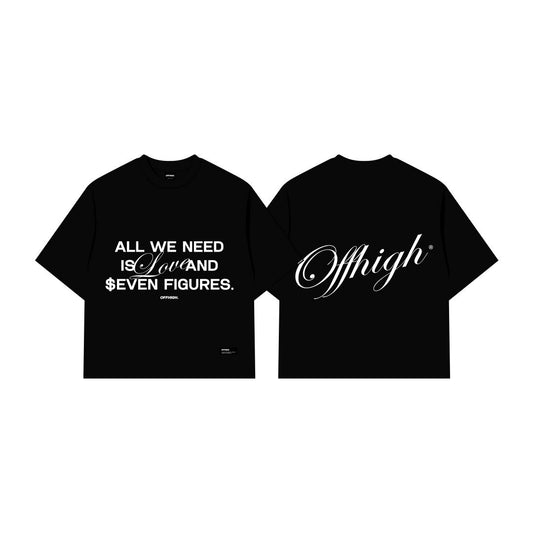 OFFHIGH 7-FIGS BLACK TSHIRT