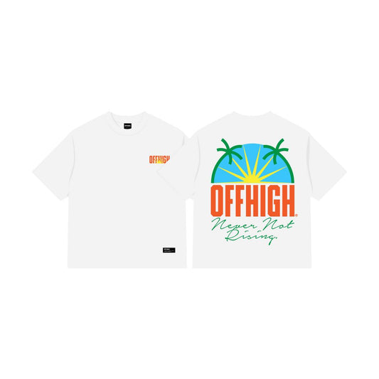 OFFHIGH NEVER NOT RISING WHITE TSHIRT