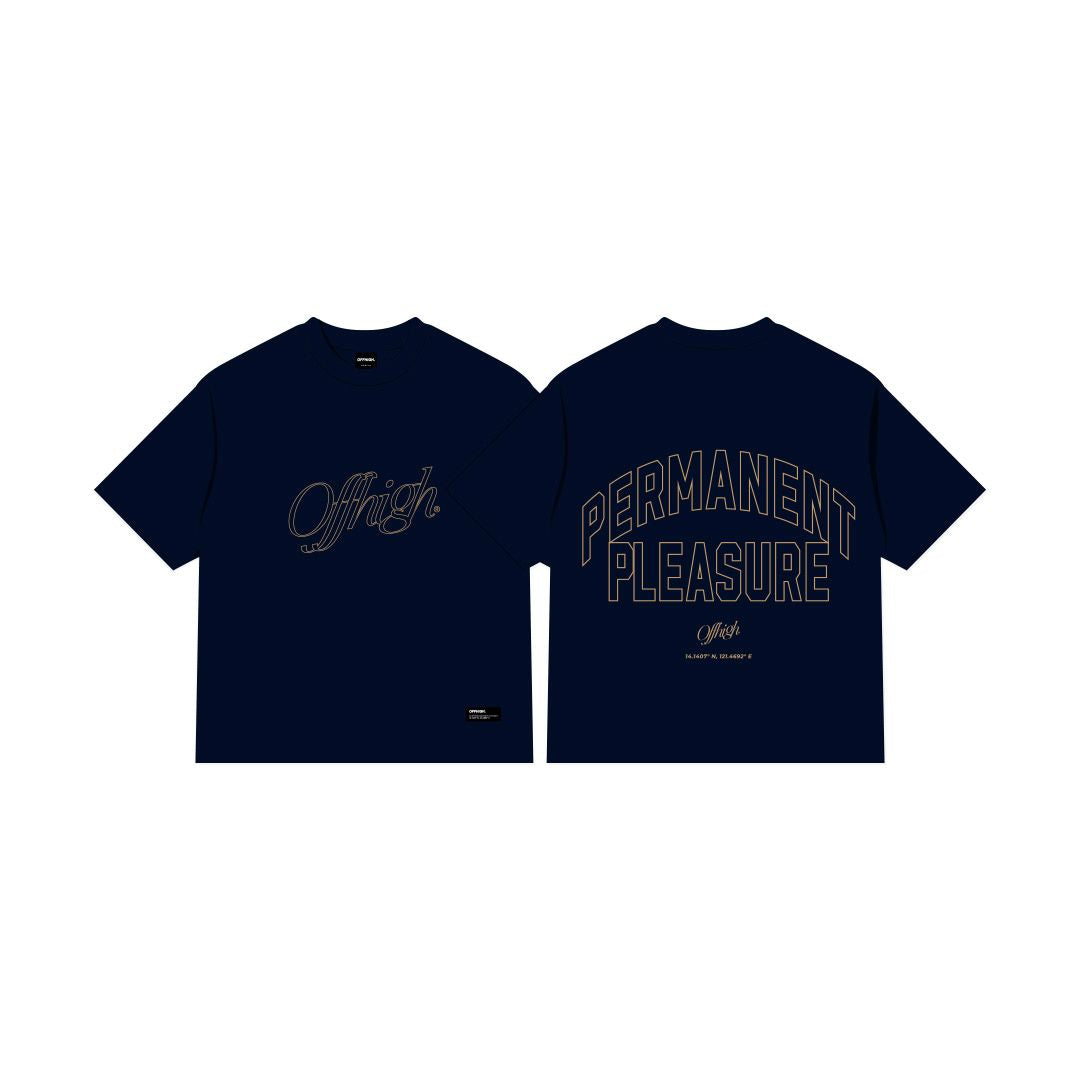 OFFHIGH PLEASURE NAVY BLUE TSHIRT