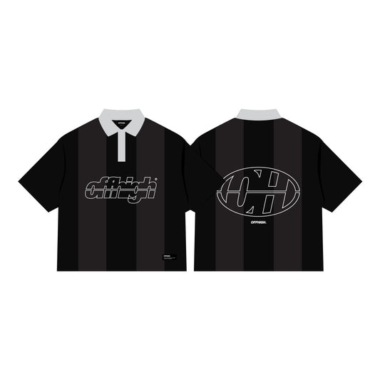OFFHIGH THRIVE BOXY FIT POLO SHIRT BLACK
