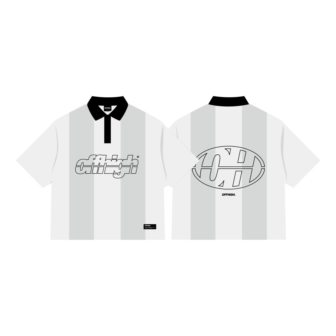 OFFHIGH THRIVE BOXY FIT POLO SHIRT WHITE