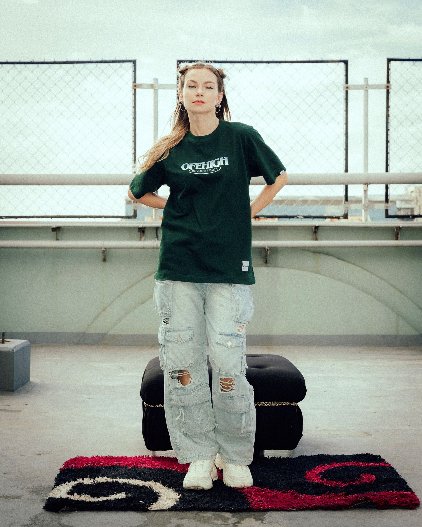 OFFHIGH BEYOND LIMITS GREEN TSHIRT