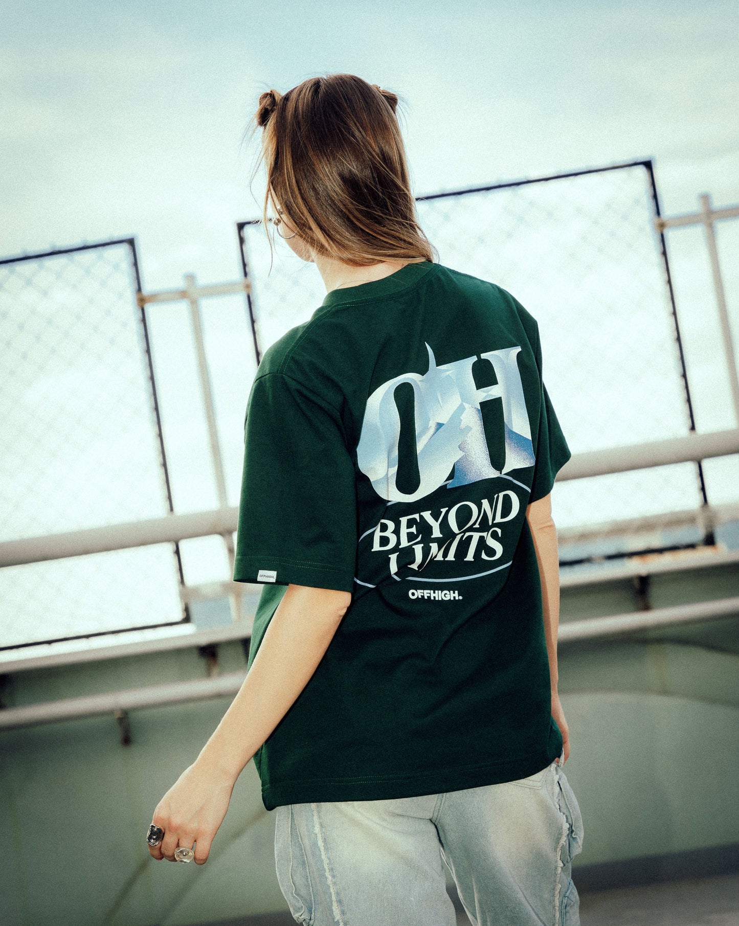 OFFHIGH BEYOND LIMITS GREEN TSHIRT