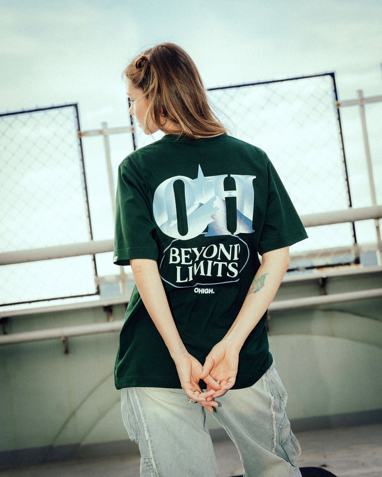 OFFHIGH BEYOND LIMITS GREEN TSHIRT