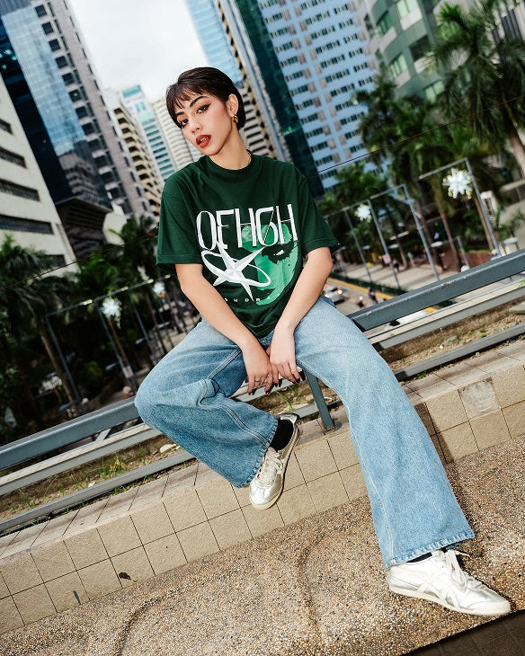 OFFHIGH HIGHDRATED  MOSS GREEN TSHIRT