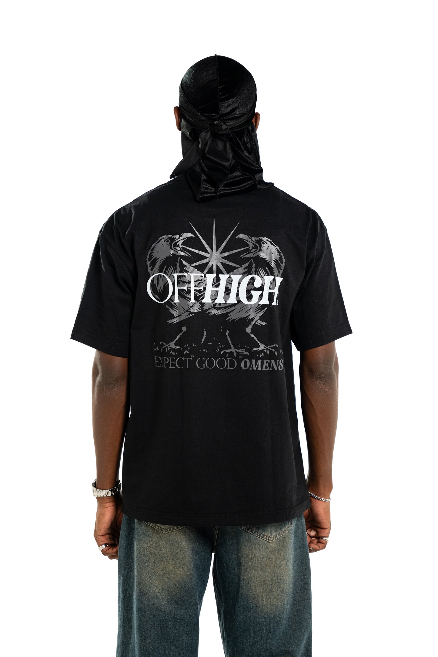 OFFHIGH GOOD OMENS BLACK TSHIRT