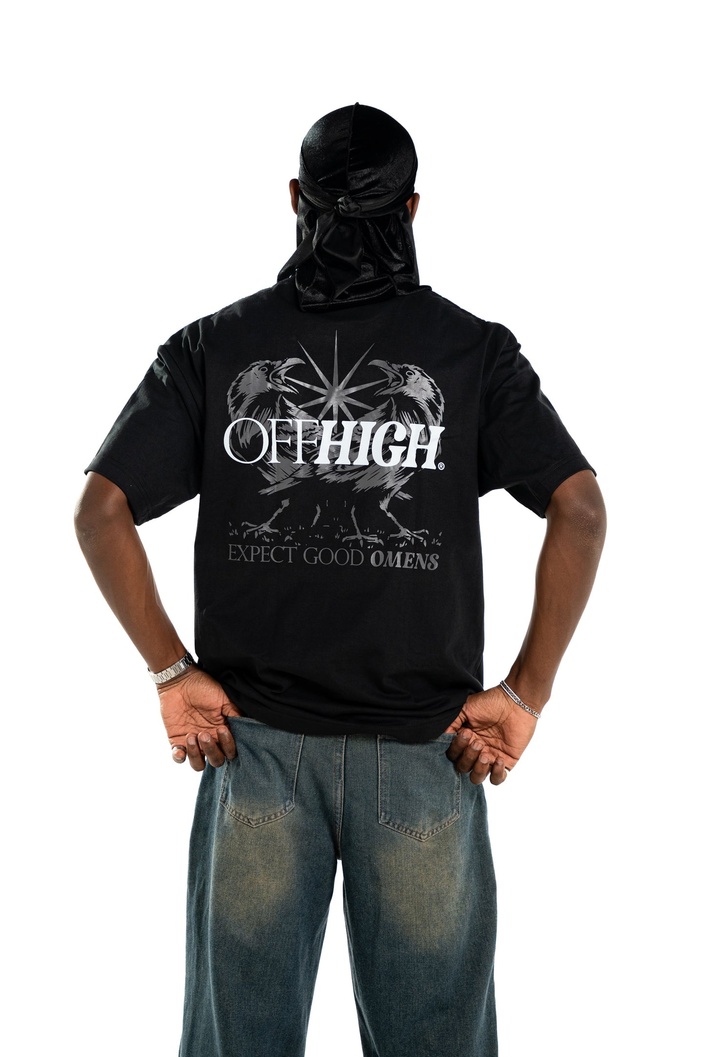 OFFHIGH GOOD OMENS BLACK TSHIRT