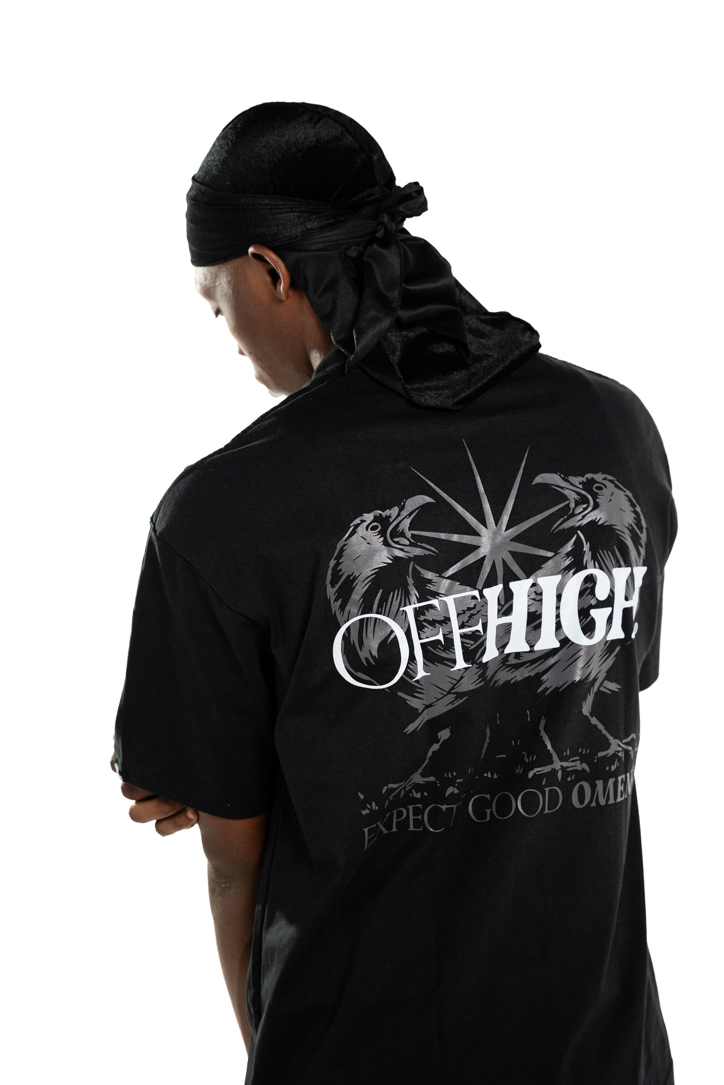 OFFHIGH GOOD OMENS BLACK TSHIRT