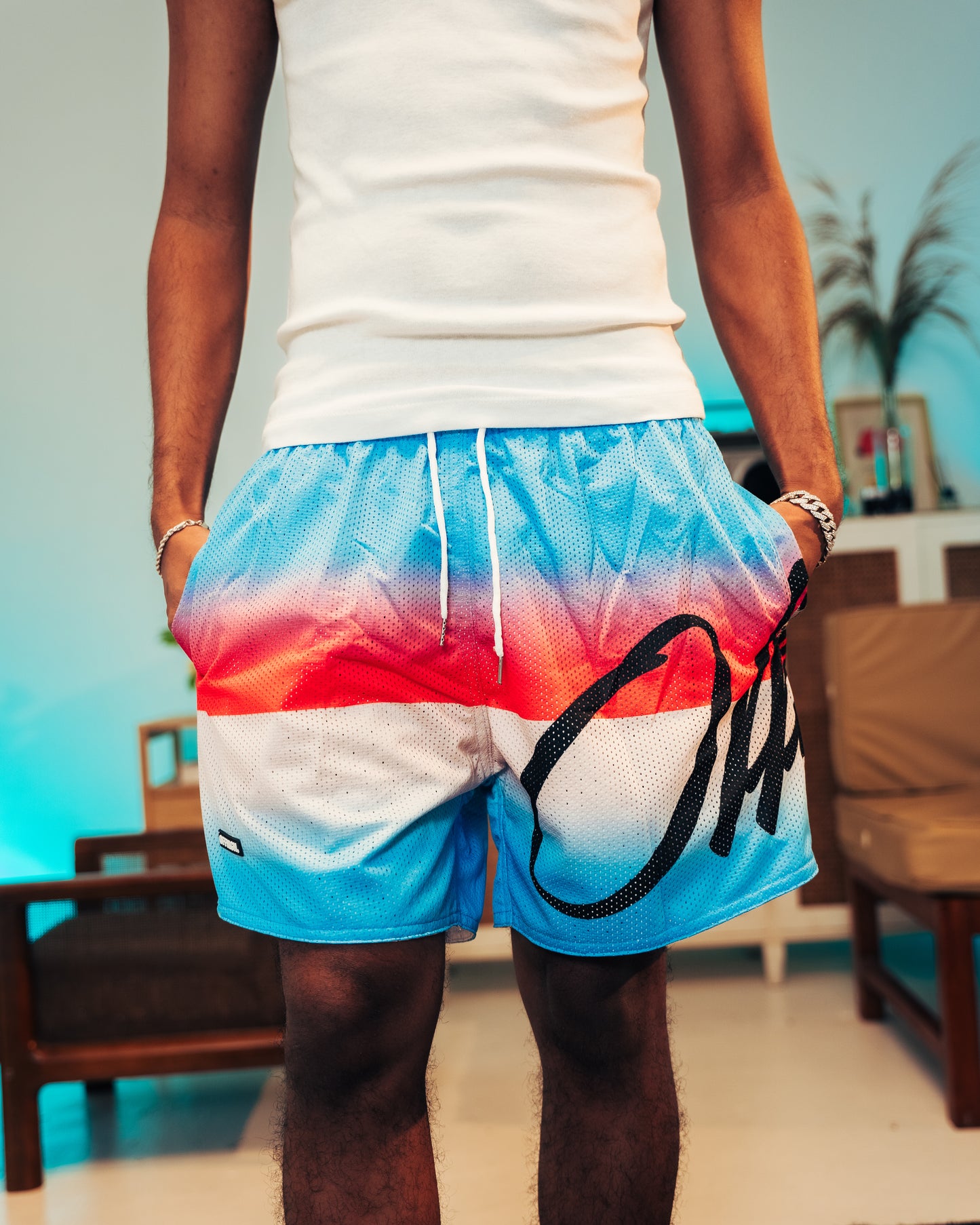 OFFHIGH SCHEMER MESH SHORT