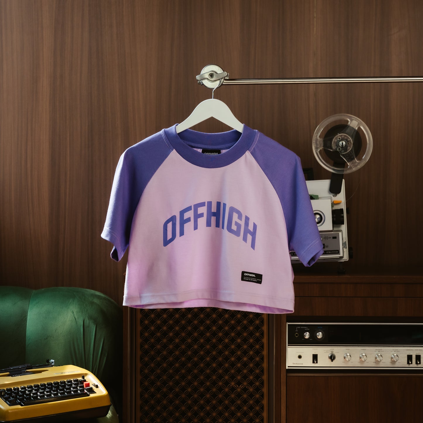 OFFHIGH RAGLAN SYRINGA CROP TSHIRT