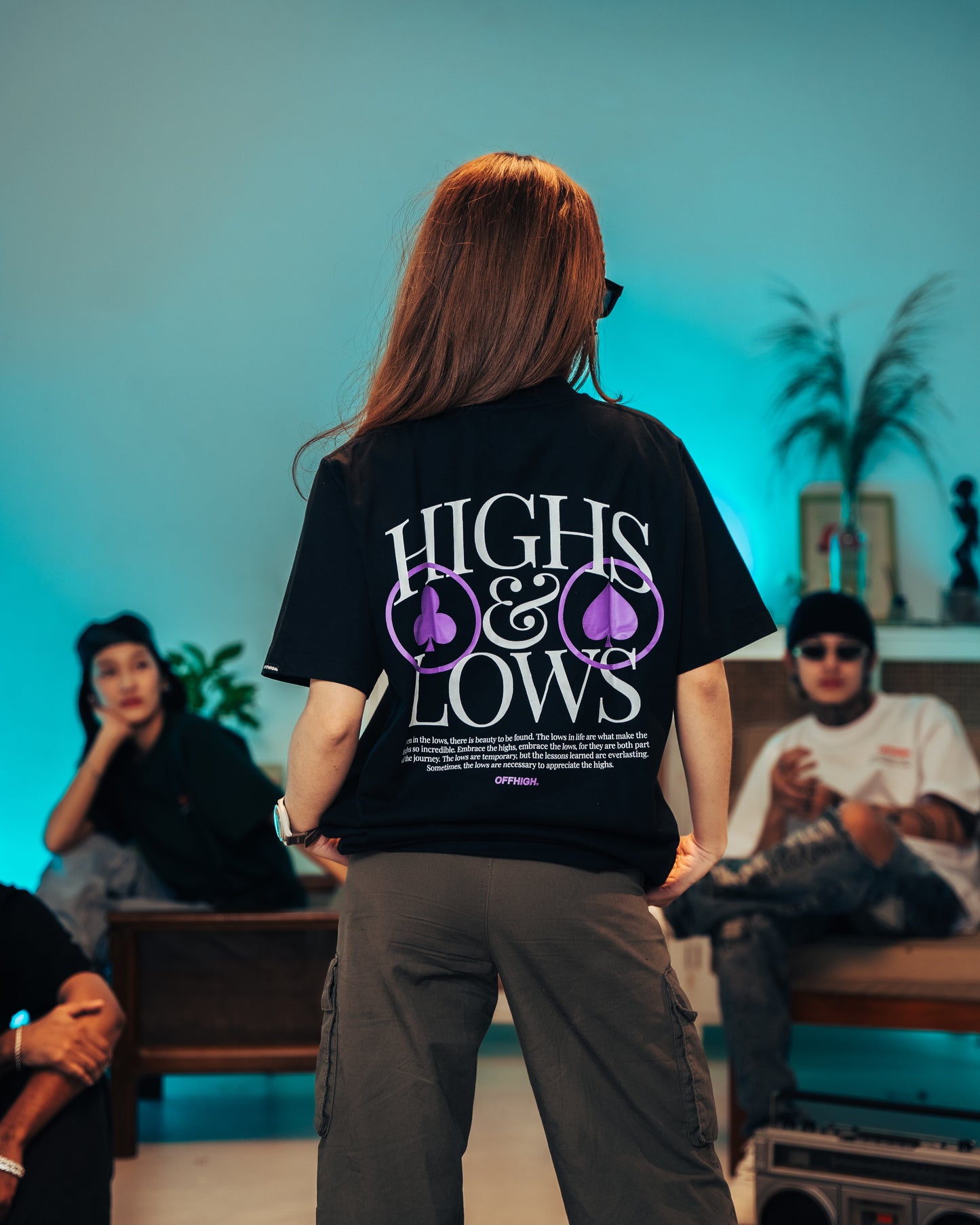 OFFHIGH HIGH & LOWS BLACK TSHIRT