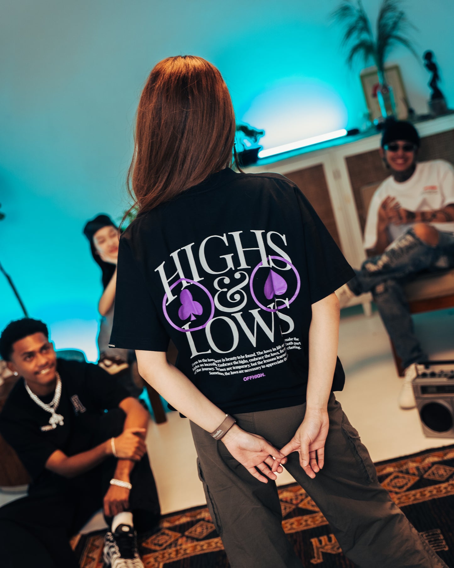 OFFHIGH HIGH & LOWS BLACK TSHIRT