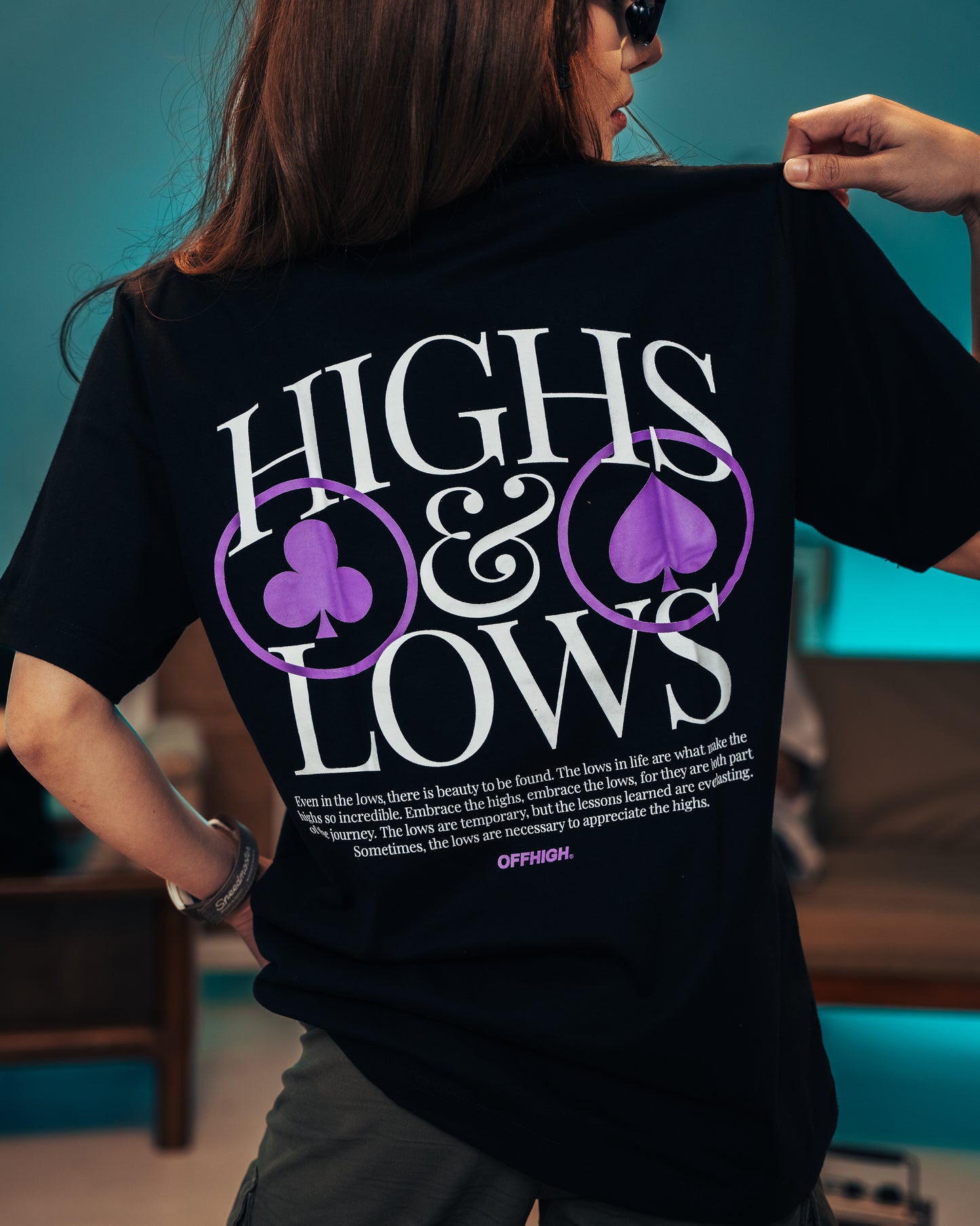 OFFHIGH HIGH & LOWS BLACK TSHIRT