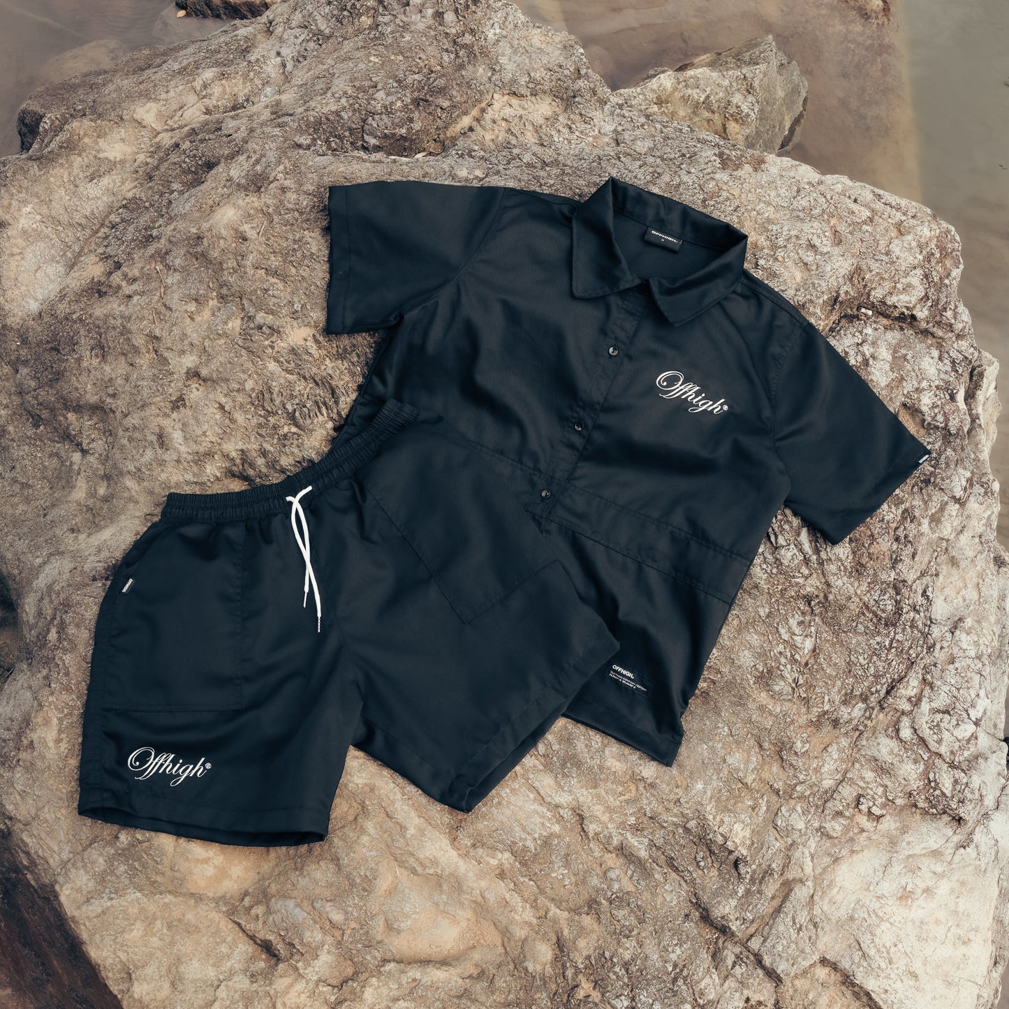OFFHIGH RANGE BLACK SHORTS