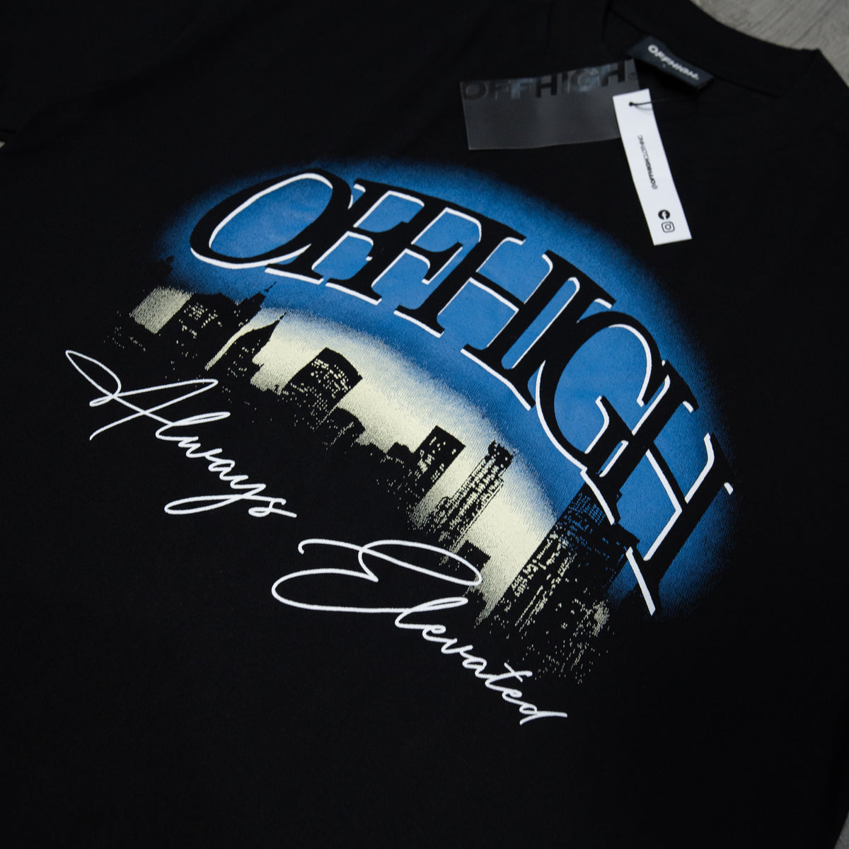 OFFHIGH ELEVATED BLACK TSHIRT