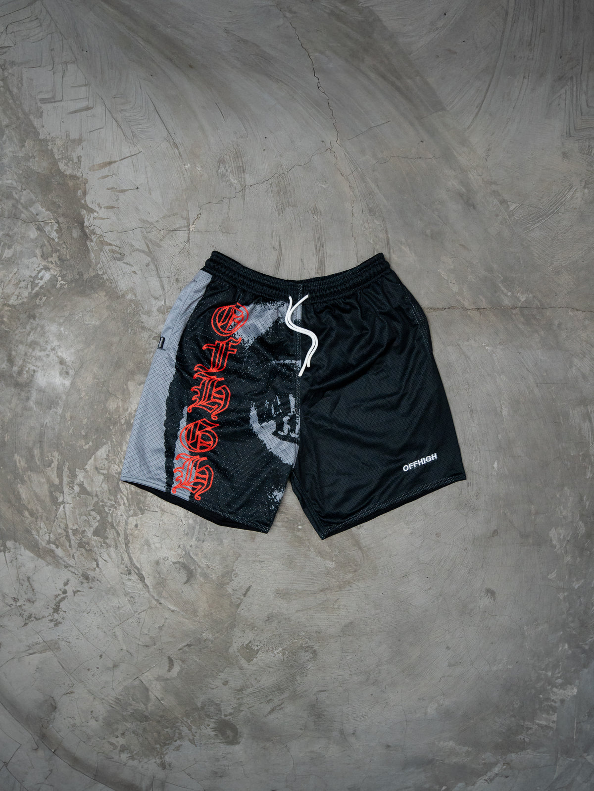 OFFHIGH WRATH BLACK MESH SHORTS