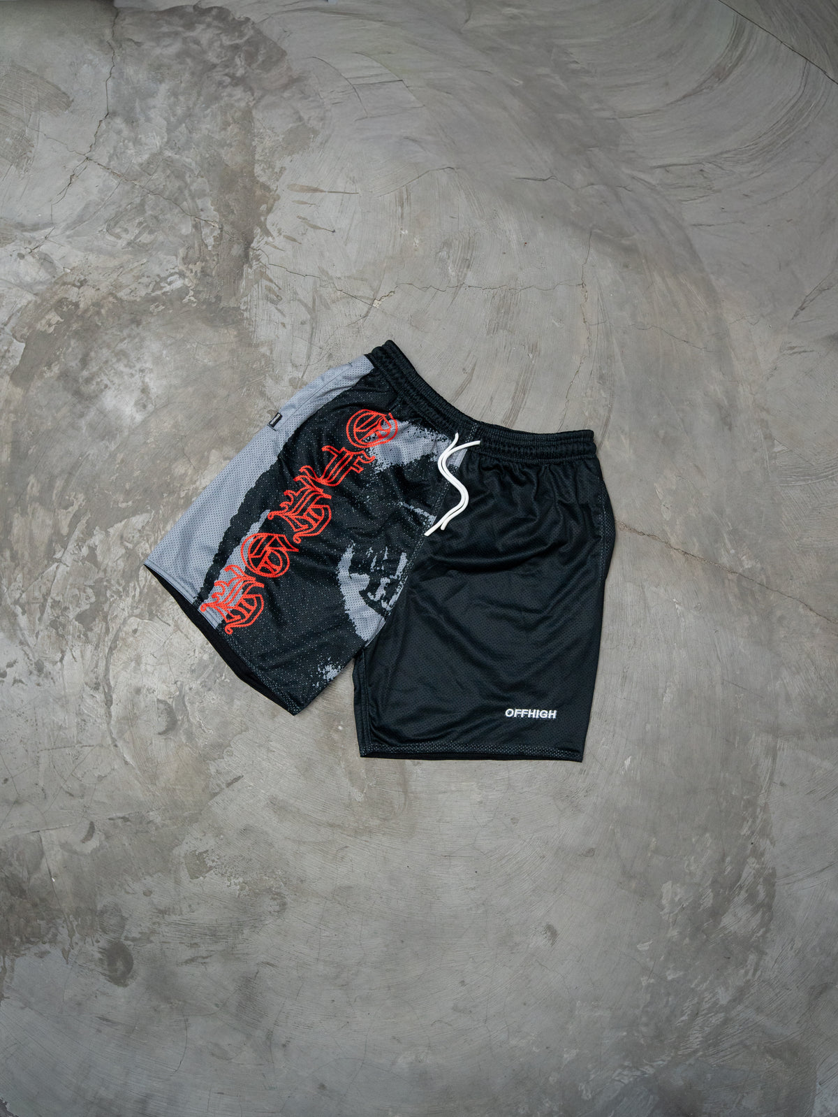 OFFHIGH WRATH BLACK MESH SHORTS