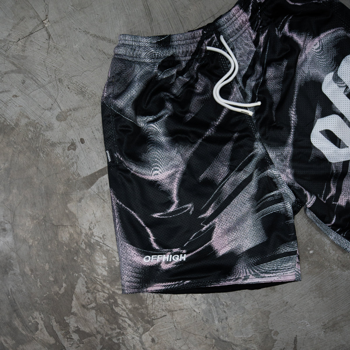 OFFHIGH PHYTON BLACK GRAY MESH SHORT