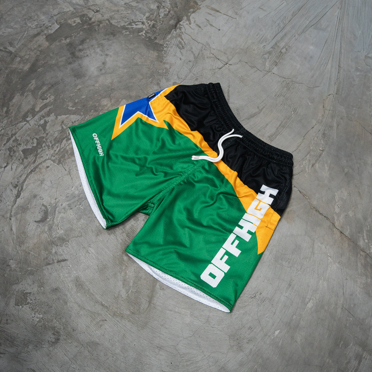 OFFHIGH BRAZ GREEN MESH SHORT