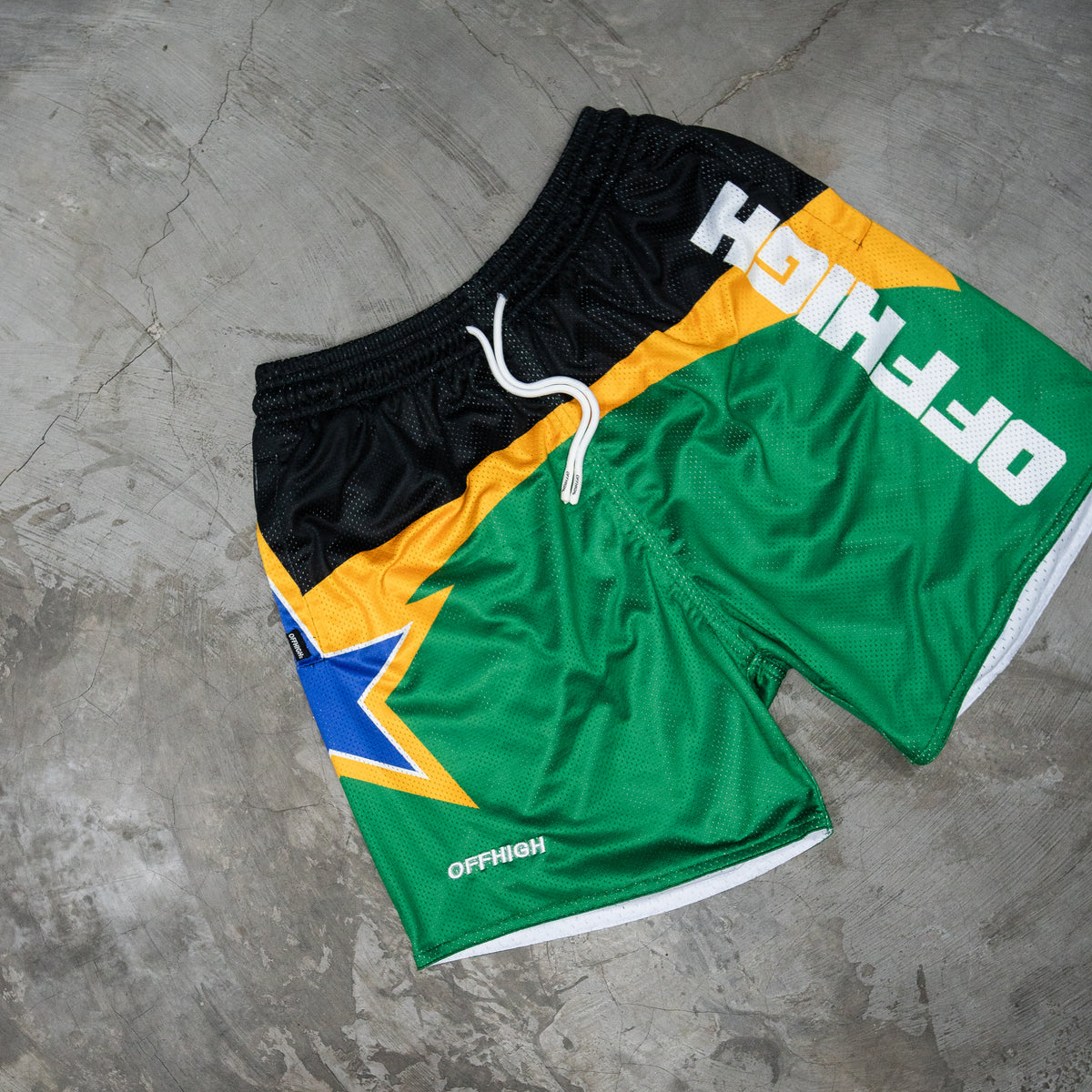 OFFHIGH BRAZ GREEN MESH SHORT