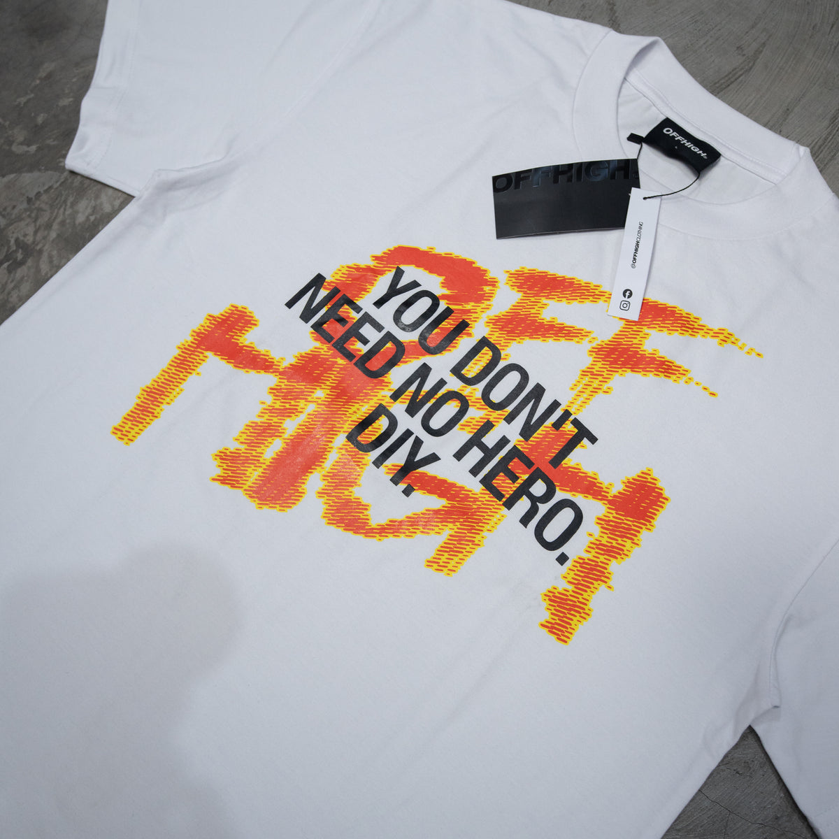 OFFHIGH D.I.Y WHITE TSHIRT