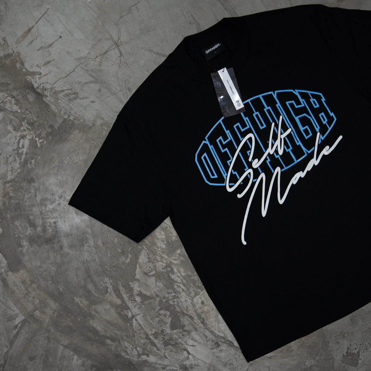 OFFHIGH SELF MADE BLACK TSHIRT