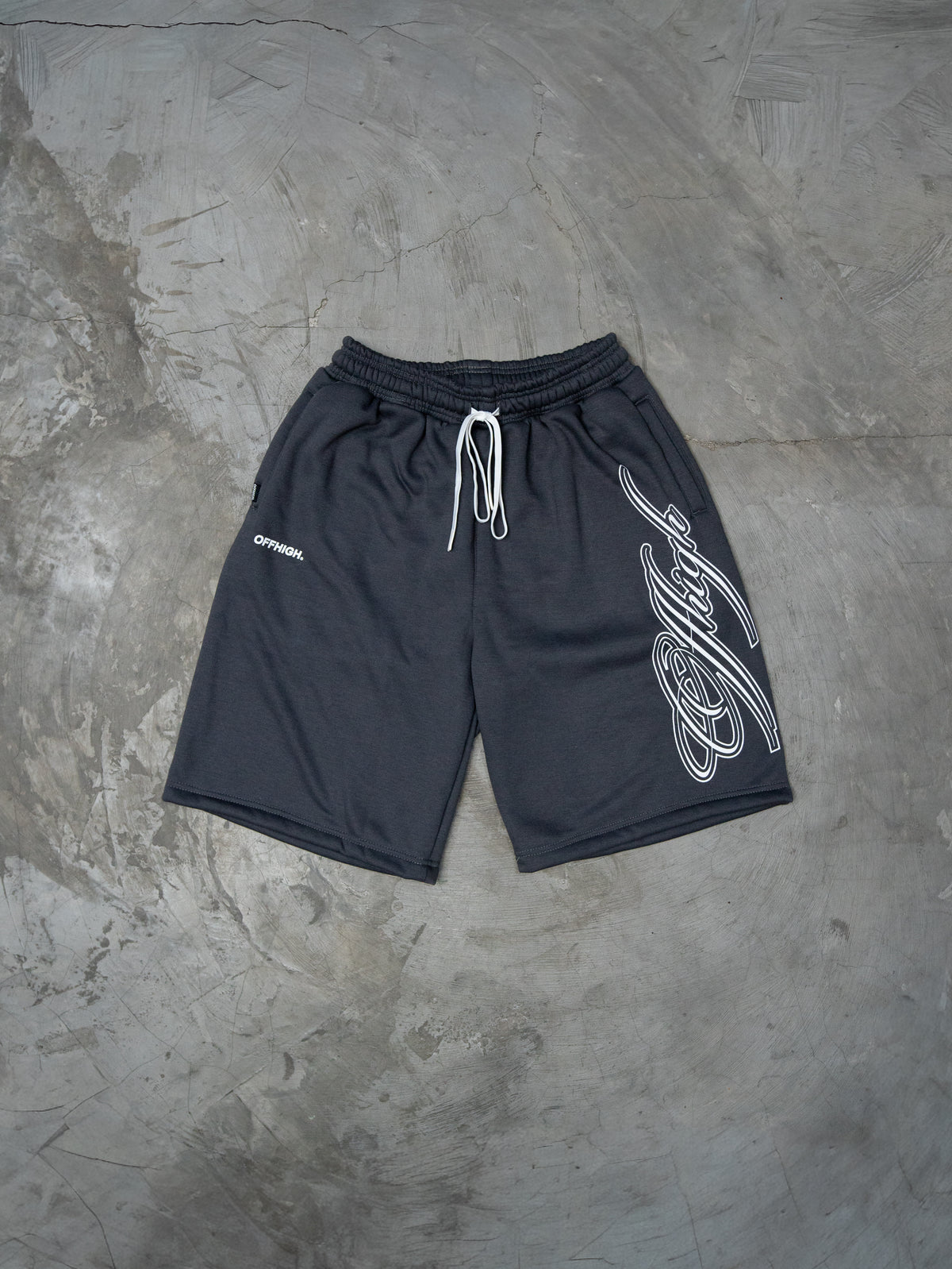 OFFHIGH SIGNED GRAY SWEATSHORTS