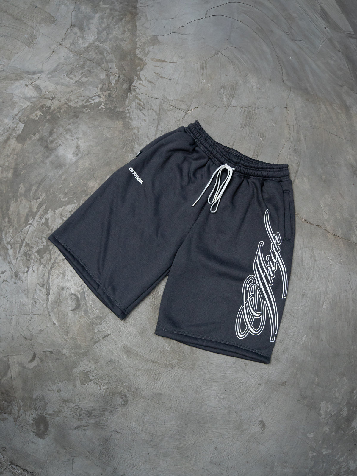 OFFHIGH SIGNED GRAY SWEATSHORTS