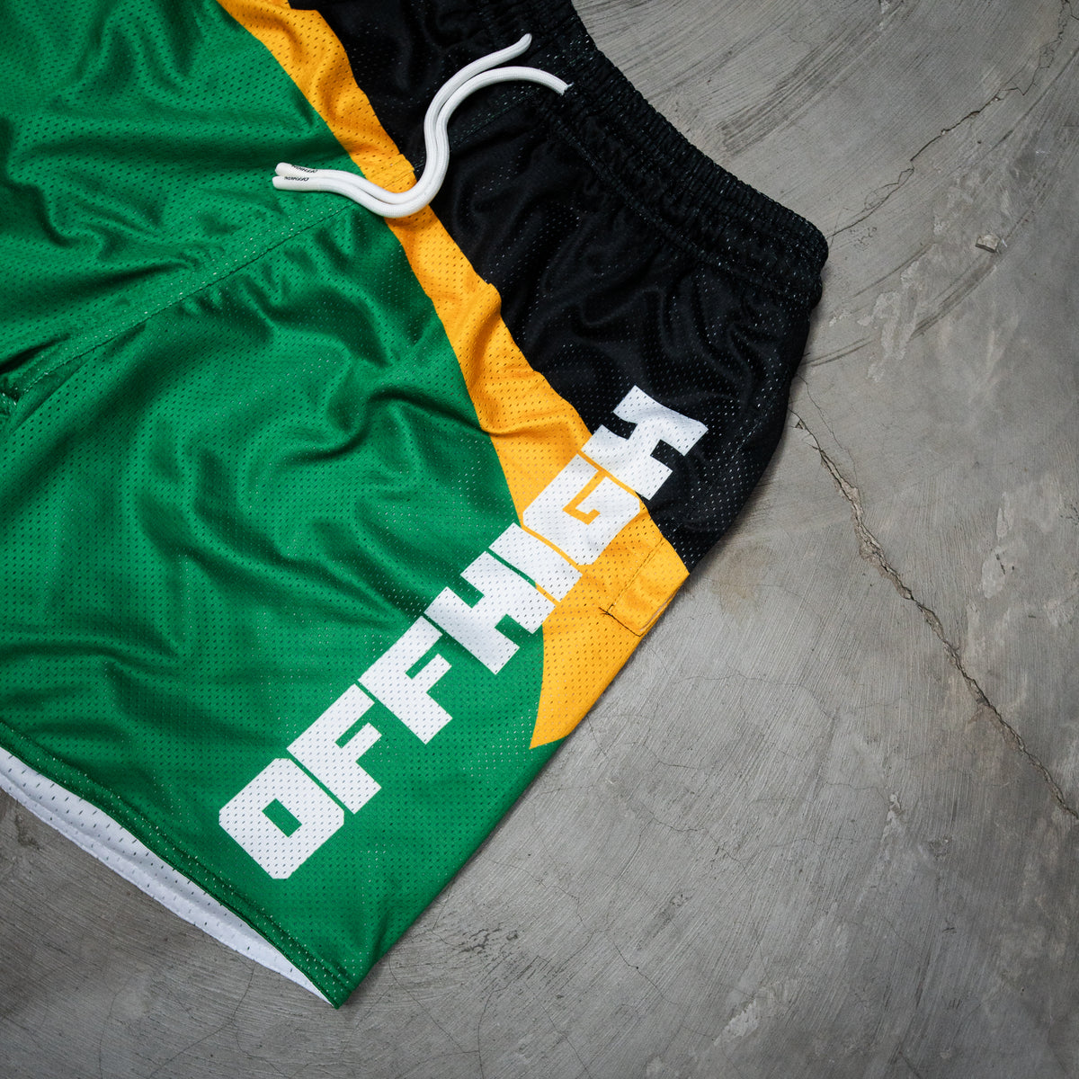 OFFHIGH BRAZ GREEN MESH SHORT