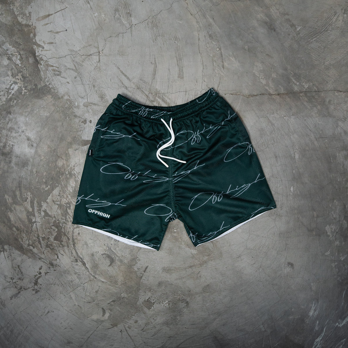 OFFHIGH SLY GREEN MESH SHORT