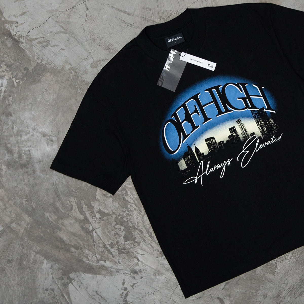OFFHIGH ELEVATED BLACK TSHIRT